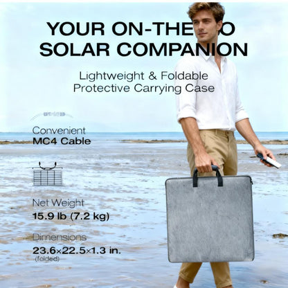 220W Portable Foldable Solar Panel for Outdoor Power Needs