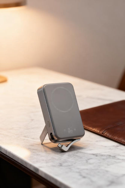 65W Fast-Charging Magnetic Wireless Power Bank with Stand