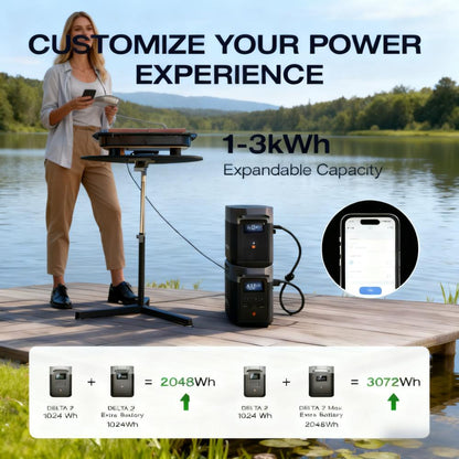 Expandable 2200W Portable Power Station with 10-Year Battery Life