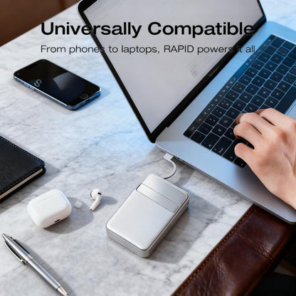 65W Fast-Charging Magnetic Wireless Power Bank with Stand