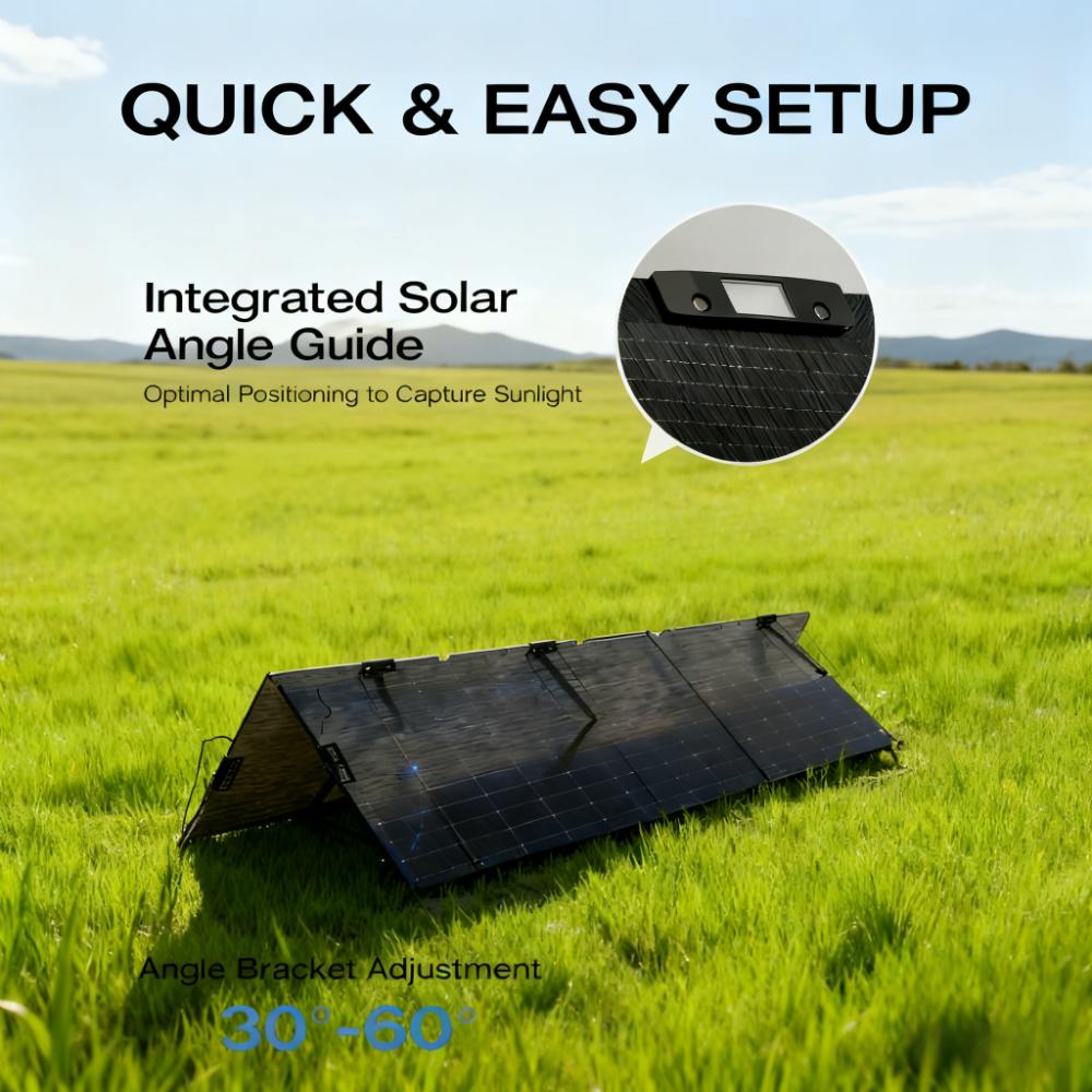 220W Portable Foldable Solar Panel for Outdoor Power Needs