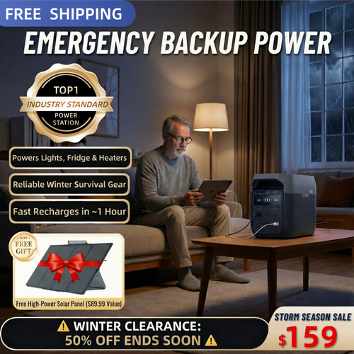 Large capacity + solar charging=unlimited power anywhere.(Now only $159!）